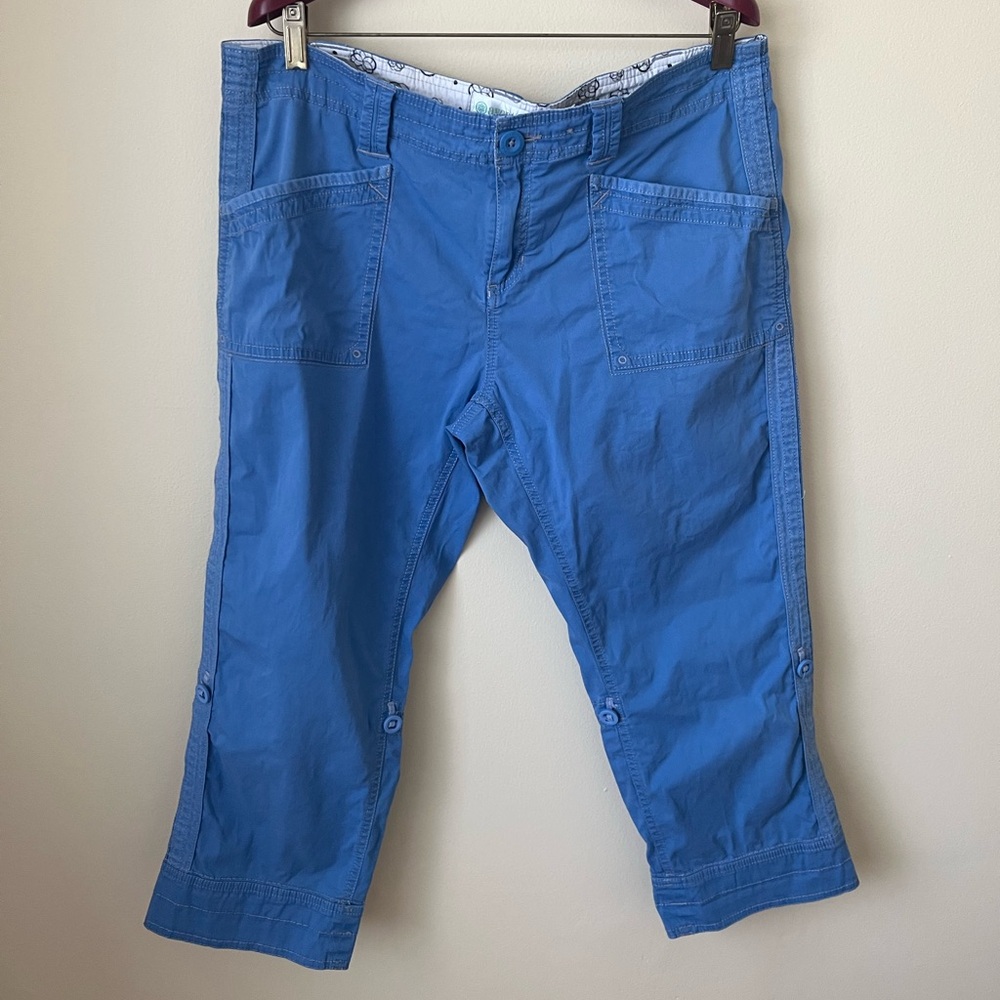 Aventura Organic Cotton Convertible Capri Pants Blue Size 12